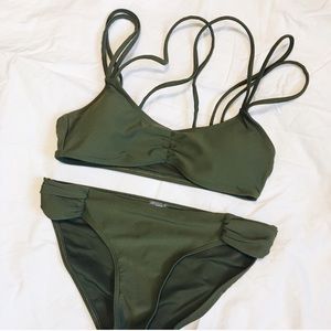 Aerie Army green bikini set